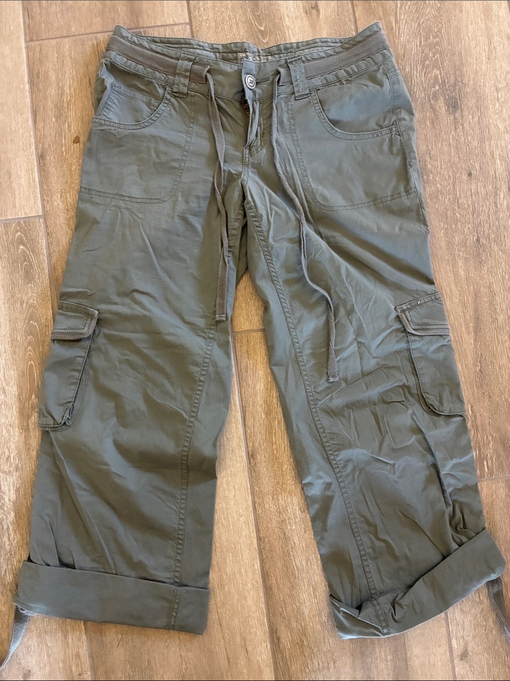 American Rag Olive Green Women's Cargo Pants with Drawstring
